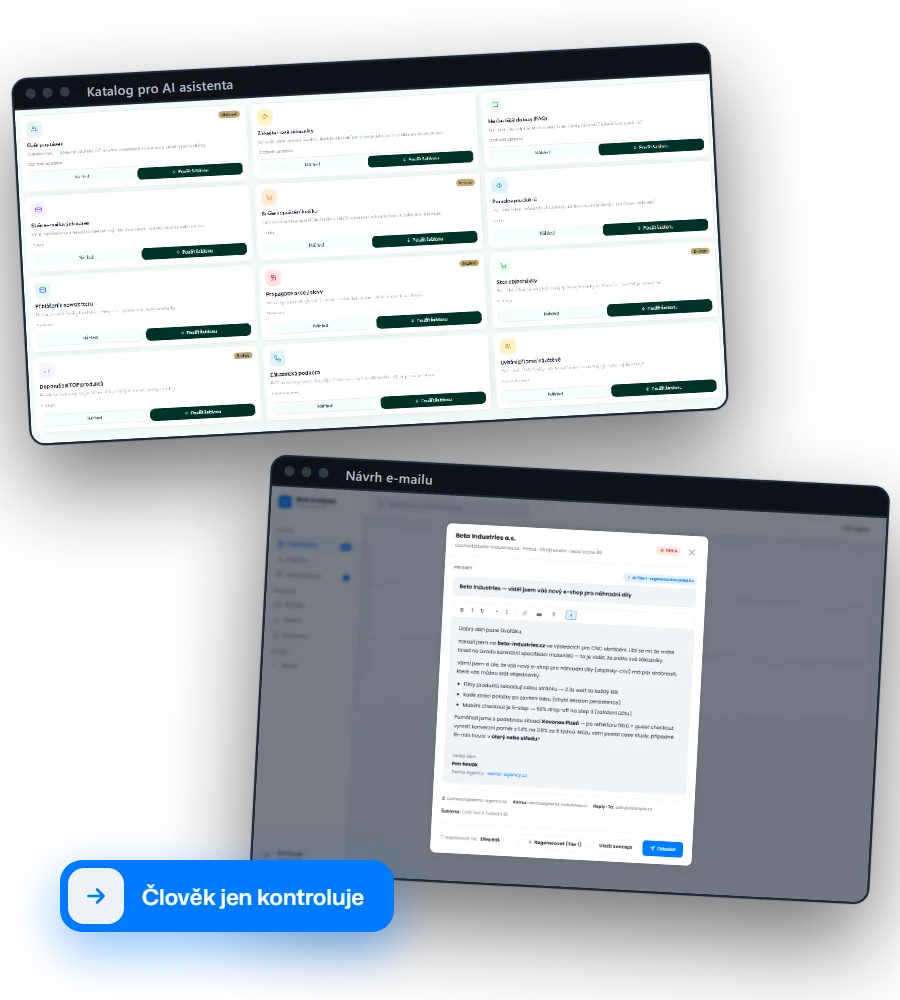 Katalog pro AI asistenta a návrh e-mailu ke kontrole