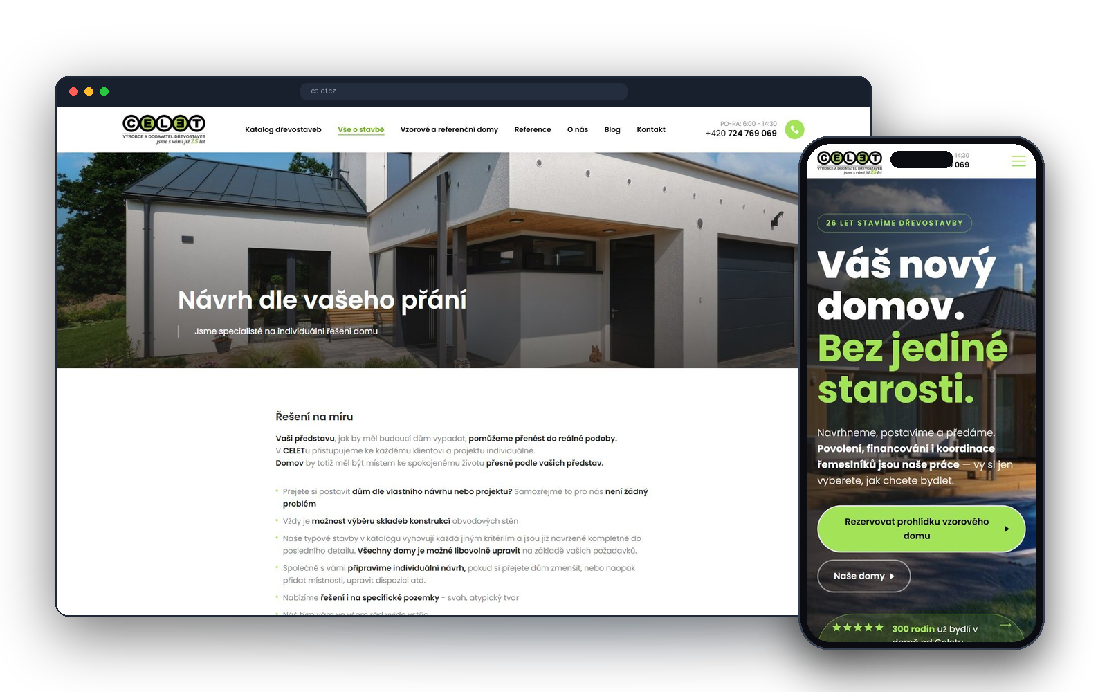Web celet.cz na mobilu